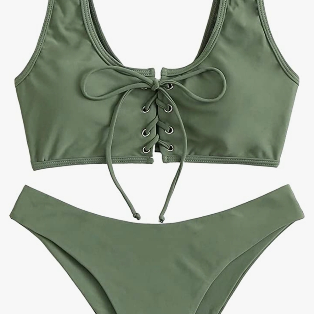 Green bikini set